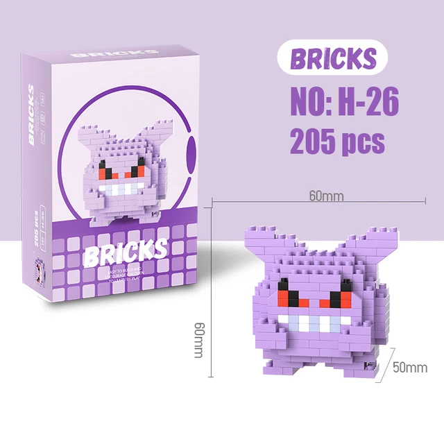 Pokemon Building Blocks Pokémon Gengar Action Cartoon Character Pikachu Charizard Model building block For Boys Birthday Gifts 2