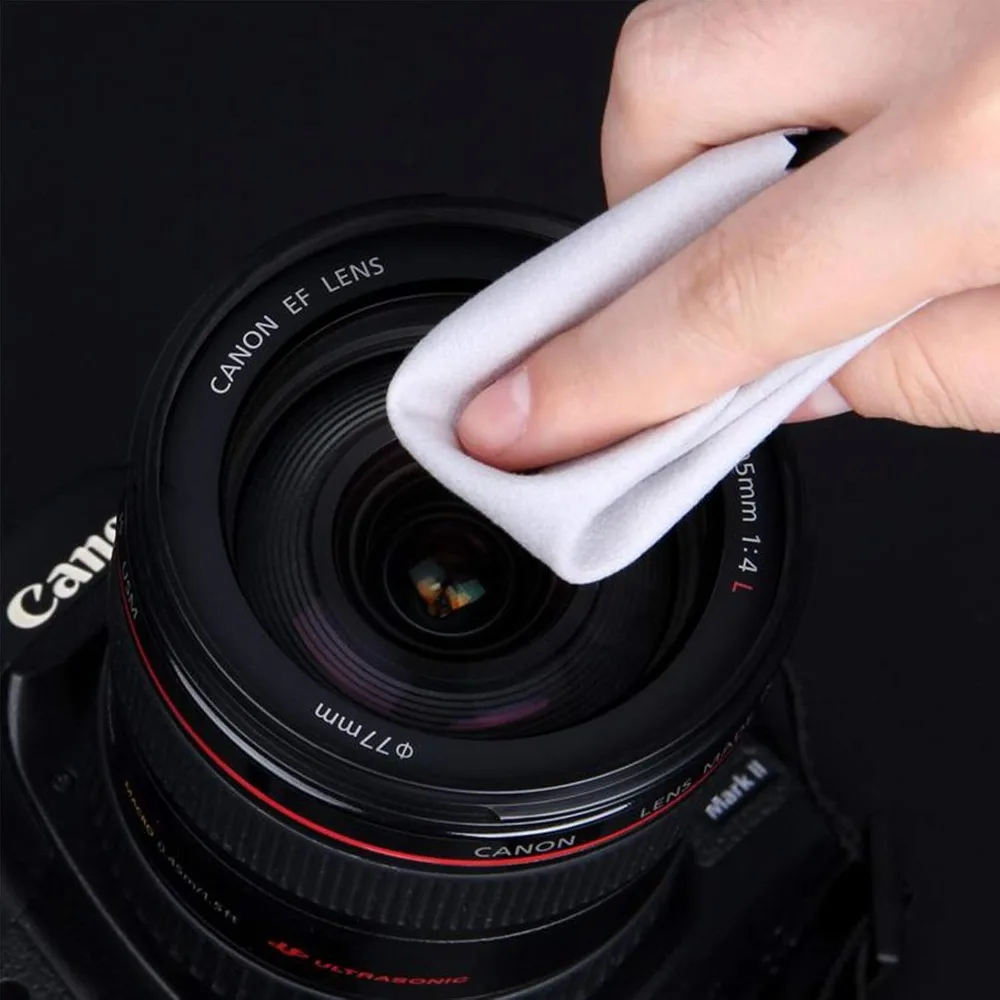 "12 Pack Microfiber Cloths in Assorted Colors - 6x7 Inches, Ideal for Eyeglasses and Smartphone Cleaning"