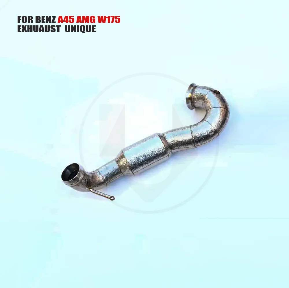 

UNIQUE Exhaust Manifold Downpipe for Mercedes-Benz A45 AMG W175 Car Accessories With Catalytic converter Header Without cat pipe