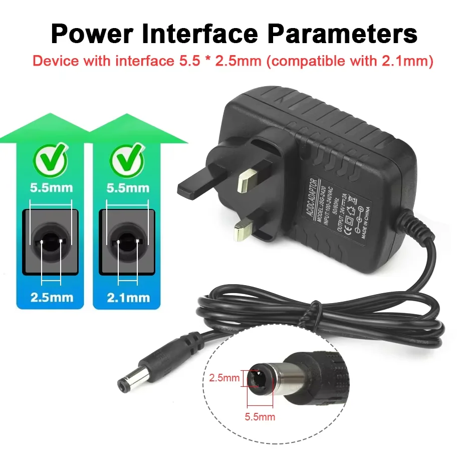 Universal Multi-Amp Power Supply Adapter for LED Strips - AC to DC Conversion