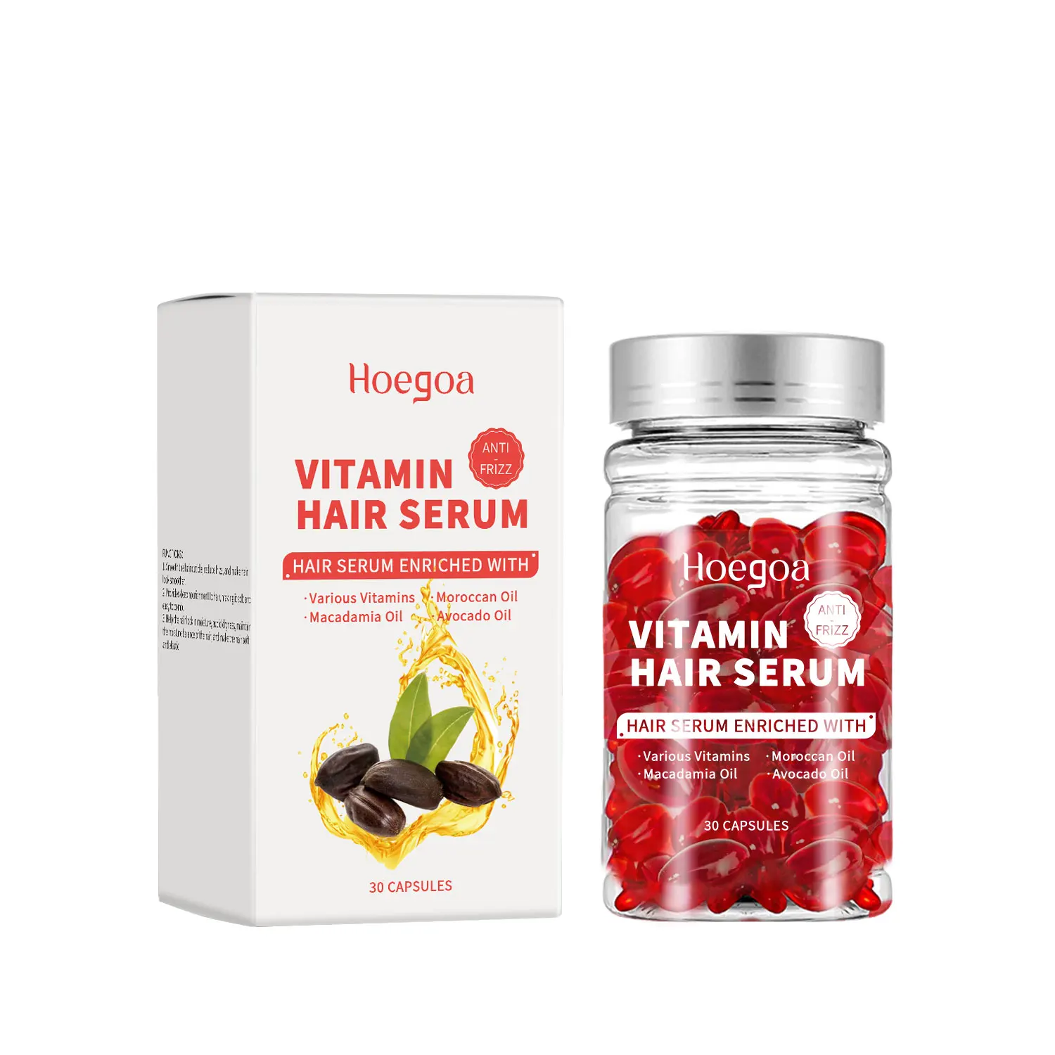 Moroccan Hair Care Capsules - Deep Nourishing & Intensive Repairing Treatment for Split Ends, Broken & Dry Damaged Hair