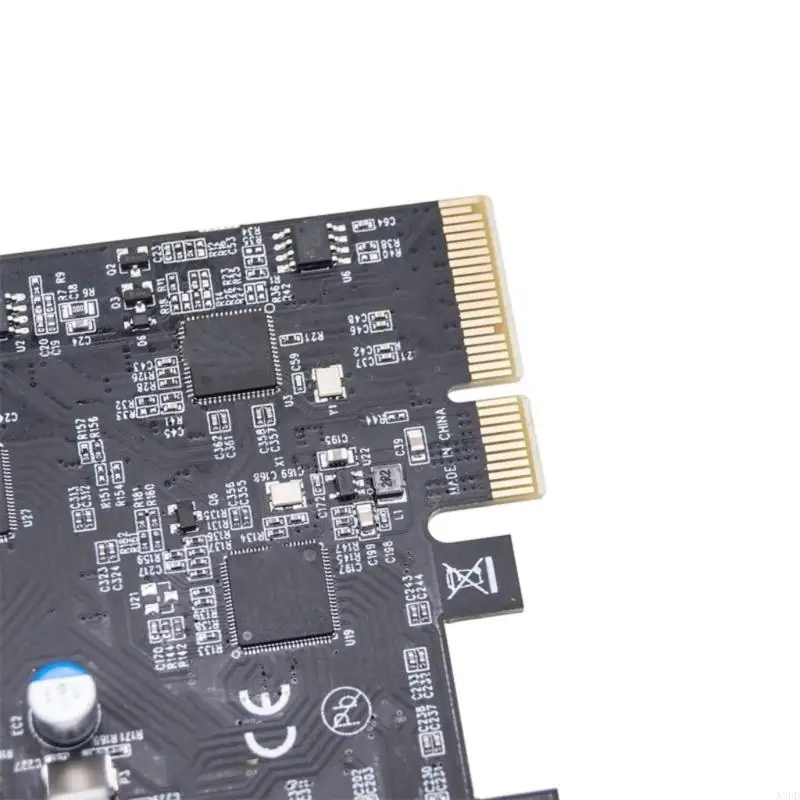 N3UD PCIe USB 3.2 Gen2 Card 8 Port 4X Type USB C 4 A Expansion Card 10Gbps C PCIe PC Internal Hub
