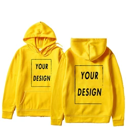 Custom Personalized Unisex Hoodie with Your Design or Logo - XXXL (Yellow)