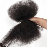 Brésilien QVR Afro Crépus En Vrac Cheveux Humains Pour Tressage Dreadlock Cheveux 50 g/pc Vierge Brun Naturel Remy Cheveux Humains Debut Extension 6