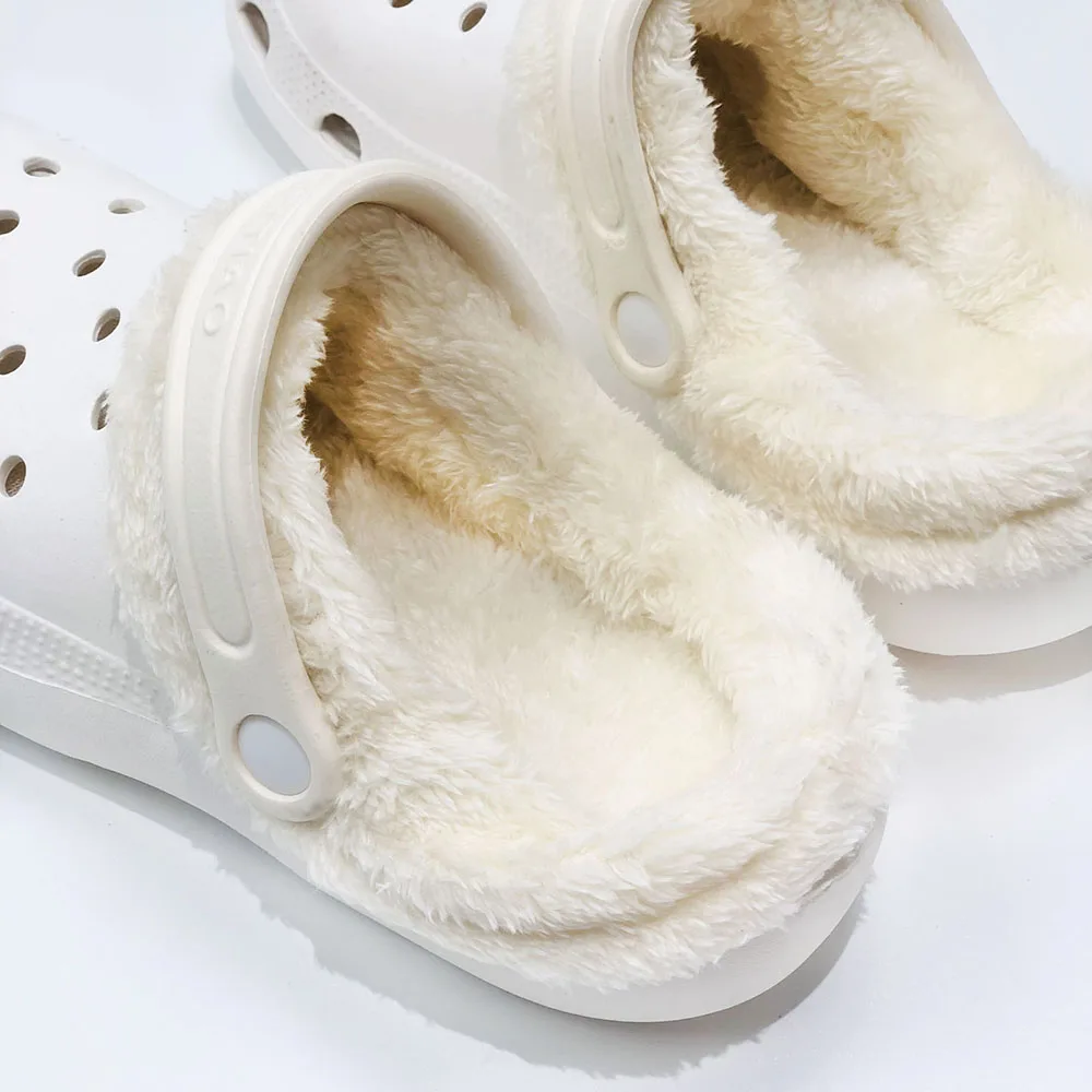 Croc Detachable Fur Lining Shoelace Cotton Cover Velvet Insole Plush Lining Winter Men Women Slippers Fluff Cover shoe insoles shoe covers