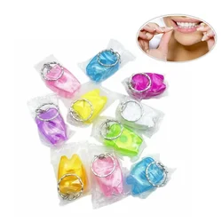 5pcs Dental Floss Tooth Shape Keychain Dental Flosser for Gum Care Teeth Cleaning Oral Care Teeth Jewelry Key Chain