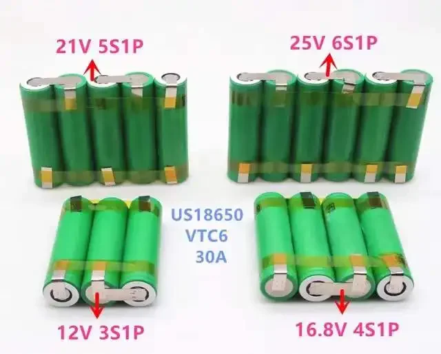

Аккумулятор 12 В 18650 VTC6 3000 мАч 30 А для шуруповерта 12,6 в