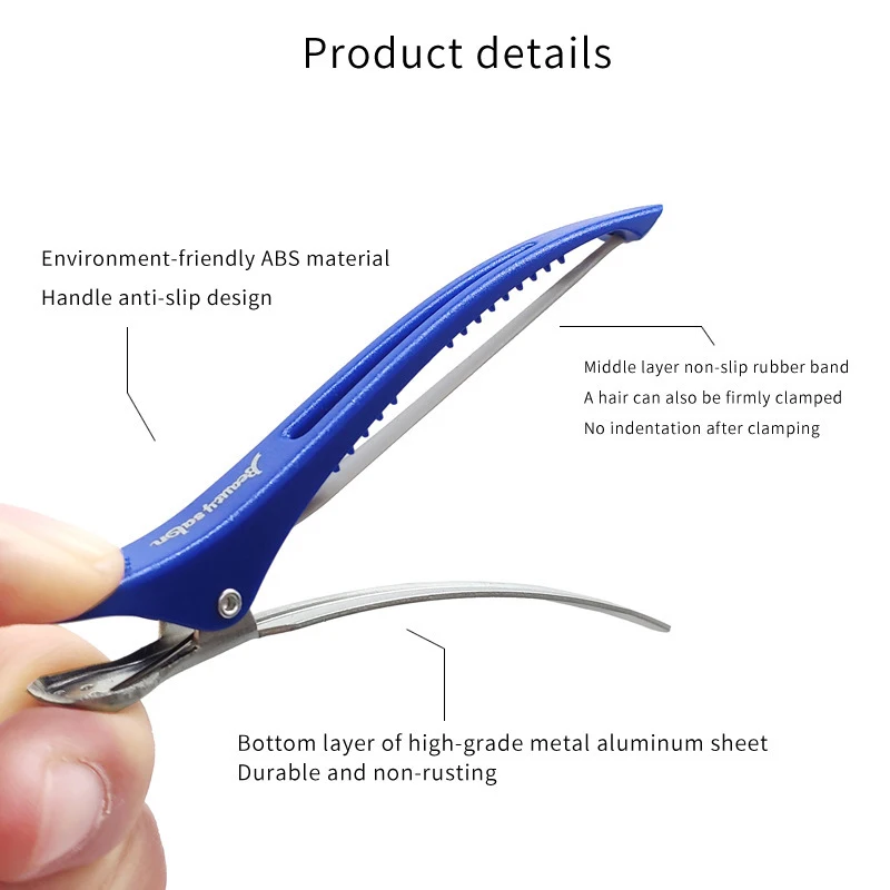 6PCS Hairdressing Professional Salon Hair Extension Clips Hairdressers Non-marking Hair Clips Hairdressers Styling Accessories hair clips hair accessories