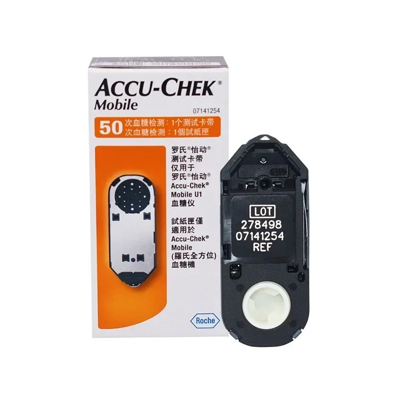 AccuChek Mobile Blood glucose Meter Test Strips Accu Chek Diabetic Glucose Blood Suger Meter 1 order Home self-service Cassette!