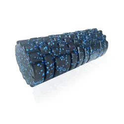 High-Density 33cm Fitness Foam Roller - Ultimate Body Massager for Yoga, Pilates, and Gym Exercises (Black blue dot)
