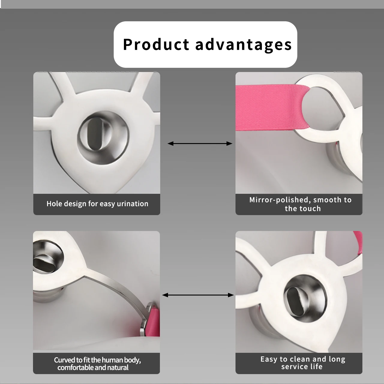 New Male Chastity Cage Wearable Stainless Steel Male Flat Urinal Cage Sissy Negative Minimalist Anti-Cheating Sex Toys For Men18