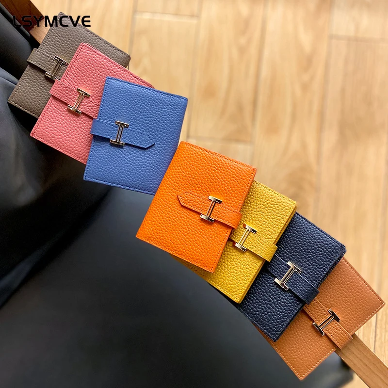 New Thin Clutch Phone Bag Women Wallets Luxury Long Hasp Lychee Pattern Coin Purses Female Brand Solid Colors