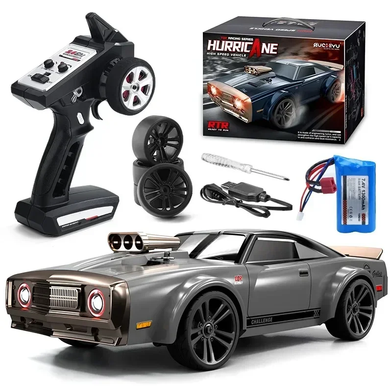 1:16 50 KM/H 4WD RC Car With LED Remote Control Off-road Cars High Speed Drift Monster Truck for Kids Toys Festivals Gifts 4