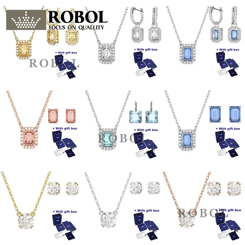 Juego De Collar Y Pendientes De Trébol Chapado En Oro 14k - Cadena De Dos Capas, Acero Inoxidable Hipoalergénico, Con Caja De Regalo