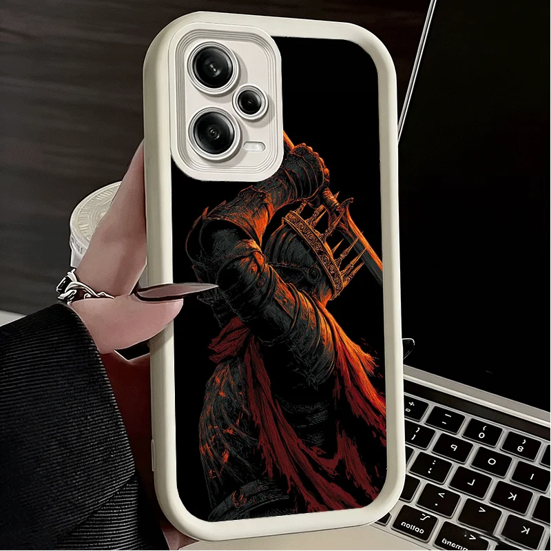 Elegant Dark Souls Gaming Silicone Phone Case - Soft Touch Protective Shell
