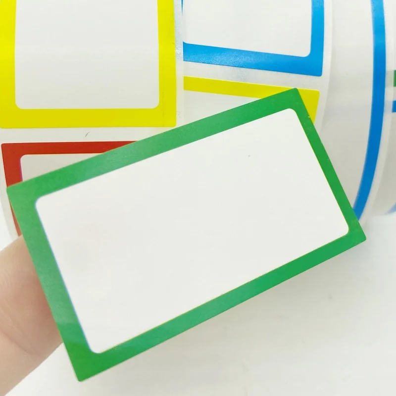 250Pcs Waterproof Blank Self Adhesive Assorted Label Stickers Removable Label Stickers Name Tag File Office School Home Supplies