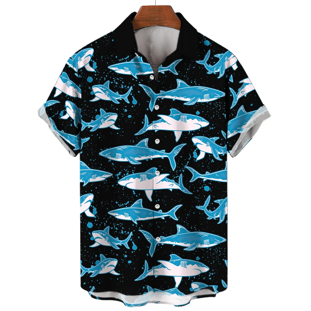 3D men's Hawaiian printed shirt, Ocean World's top summer fashion shirt.