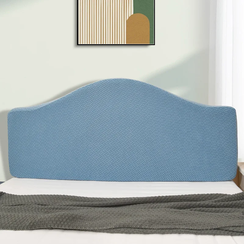Elastic Headboard Cover Home Hotel Soft Dustproof Headboard Cover Half Arc Shape All-inclusive Velvet Protector