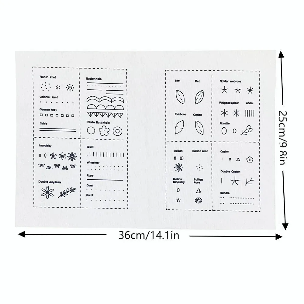 Embroidery Stitch Book for Beginners with Patterns