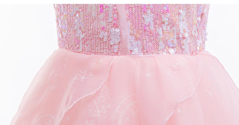 Girl Wicked Glinda Cosplay Costume Pink Wedding Princess Evening Dress Costume Halloween Costumes Party