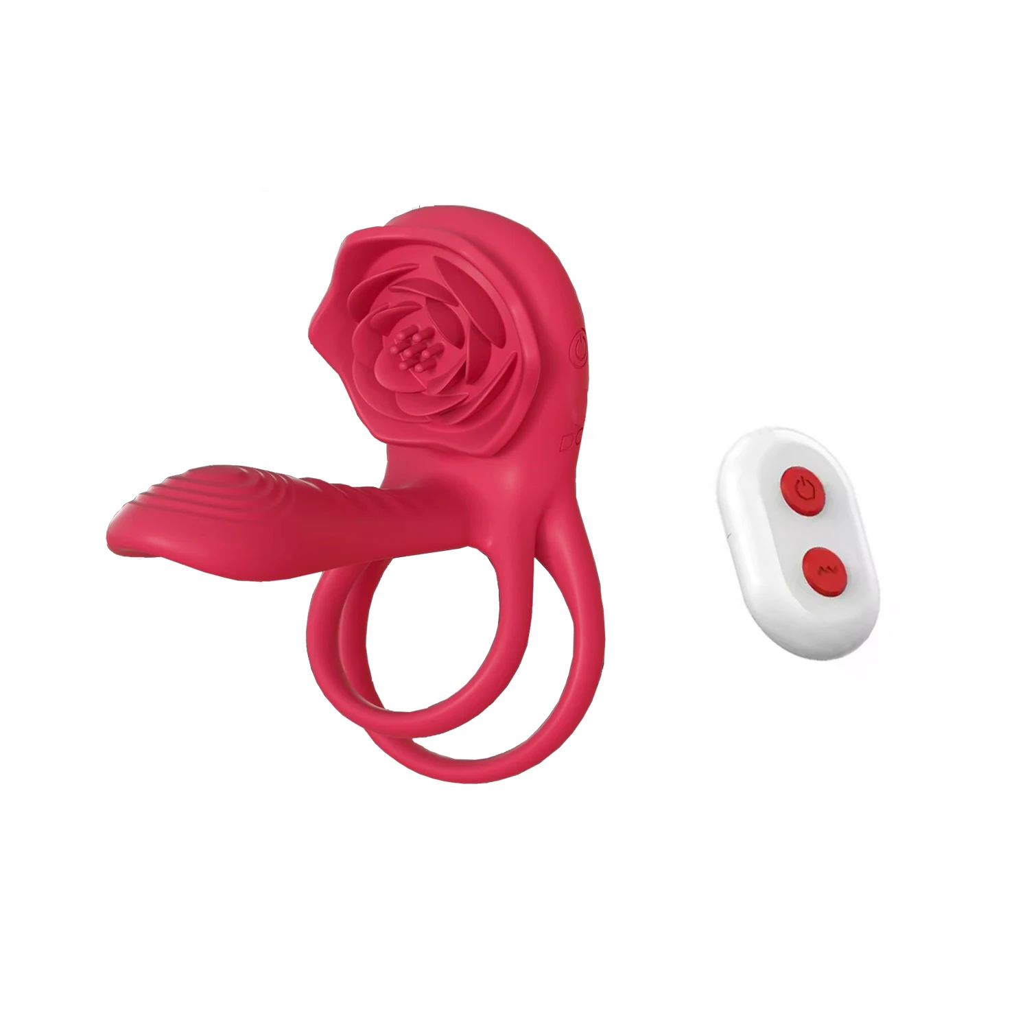 Rose Penis Ring Cock Ring Vibration Toy Female G-spot Clitoral Stimulation Male Penis Ring Cock Ring for Adult Sex Toy Couple