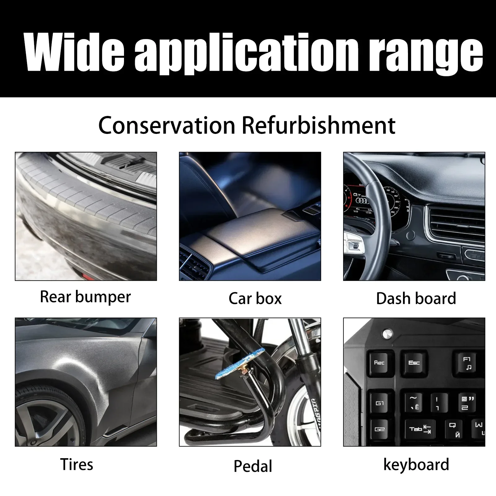 Car Restorer Cream 30ML Plastics Parts Crystal Coating Plastics Trim Restorer Cars Maintenance Agent Car Plastics Restorer Agent 4