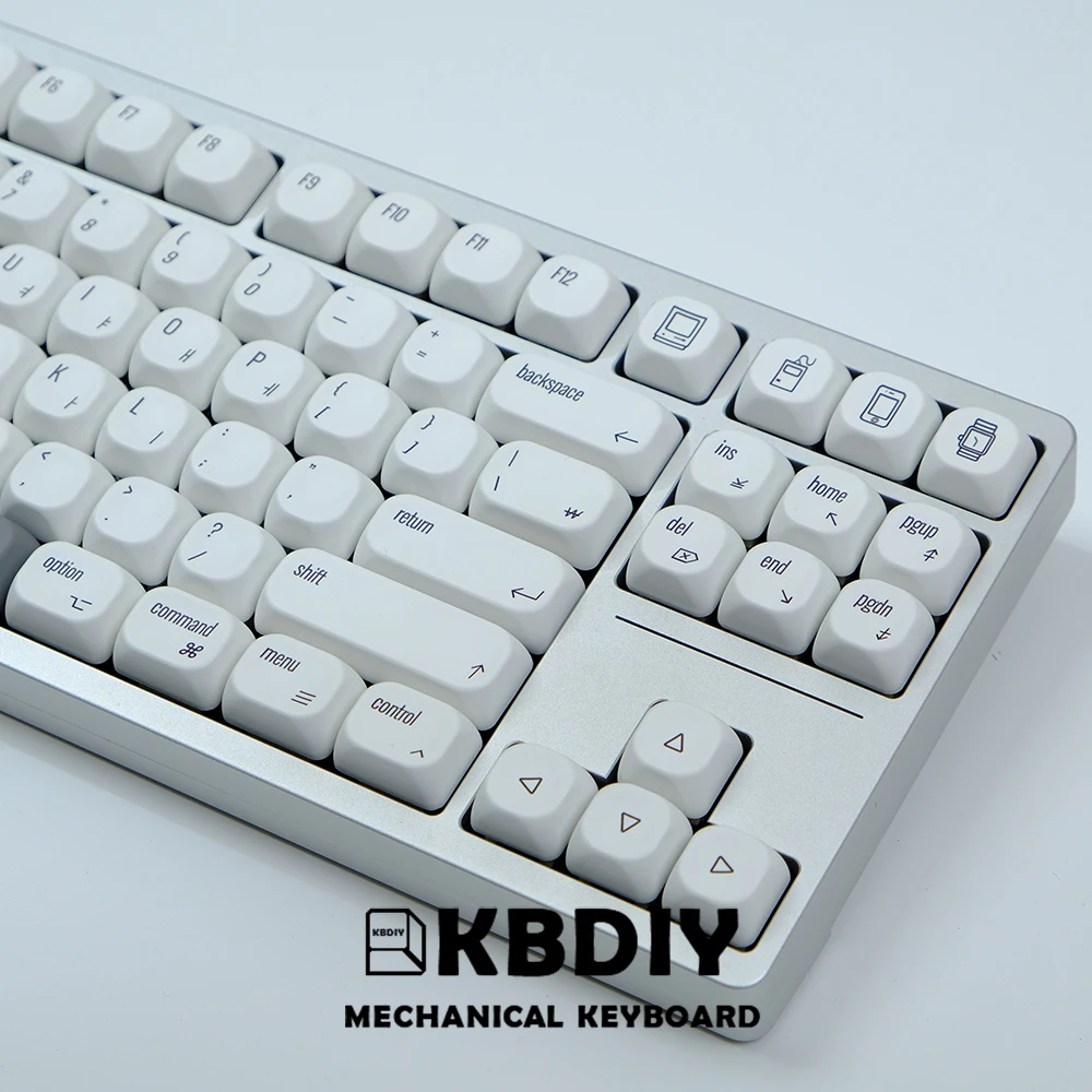 KOA PBT, estilo ISO Mac, teclados brancos