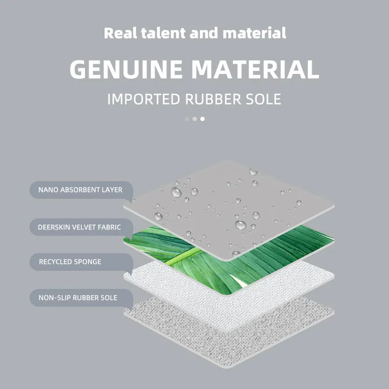 Bathroom Mat U Shape Leaf Absorbent Bath Foot Mats Carpet Anti-Slip Rubber Room Rugs Toilet Floor Shower Pad Entrance Door Mat,bath mat