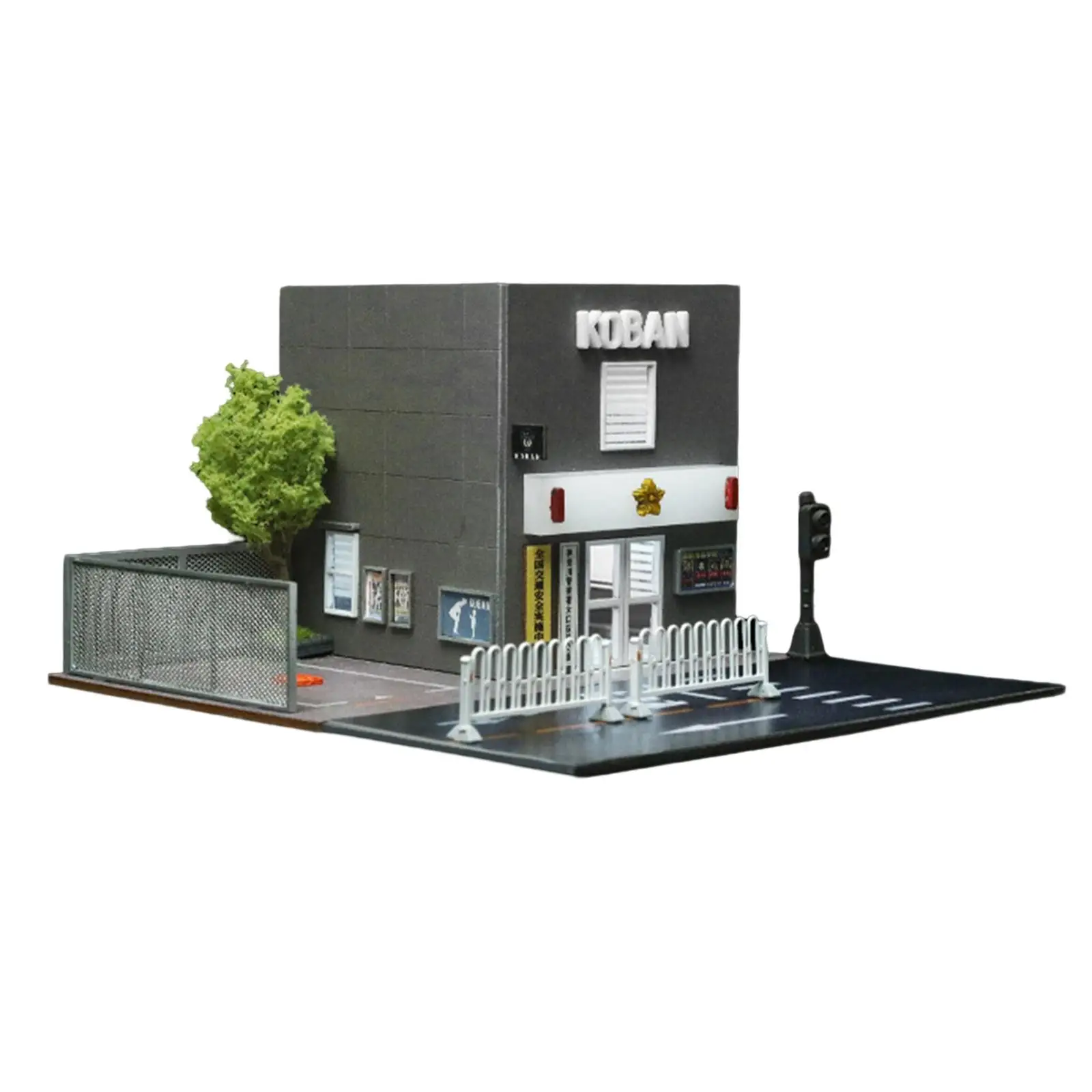 

1:64 Car Garage Diorama Model with LED DIY for Scene Layout Props Model Train Layout Dollhouse Decor Micro Landscape