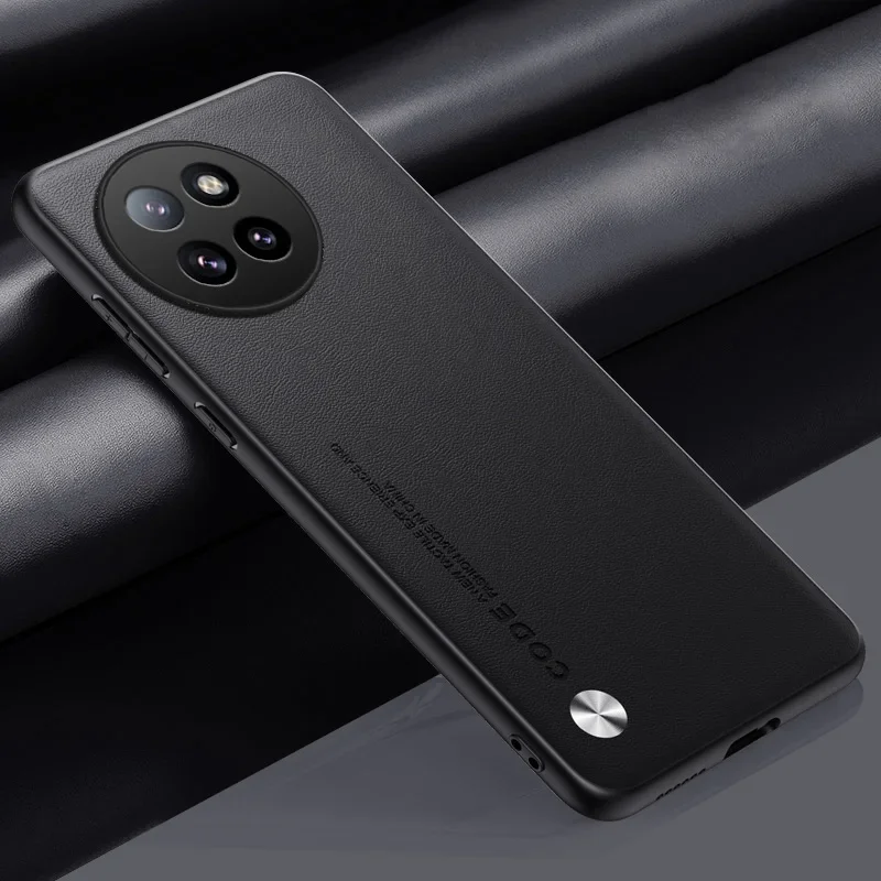 Luxury Leather Shockproof Phone Case - Plain Skin Soft Back Cover