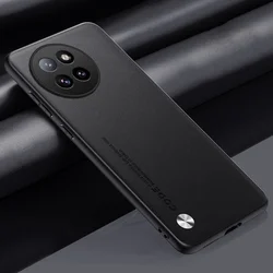 Luxury Leather Shockproof Phone Case - Plain Skin Soft Back Cover for Xiaomi Civi 2 (Black)