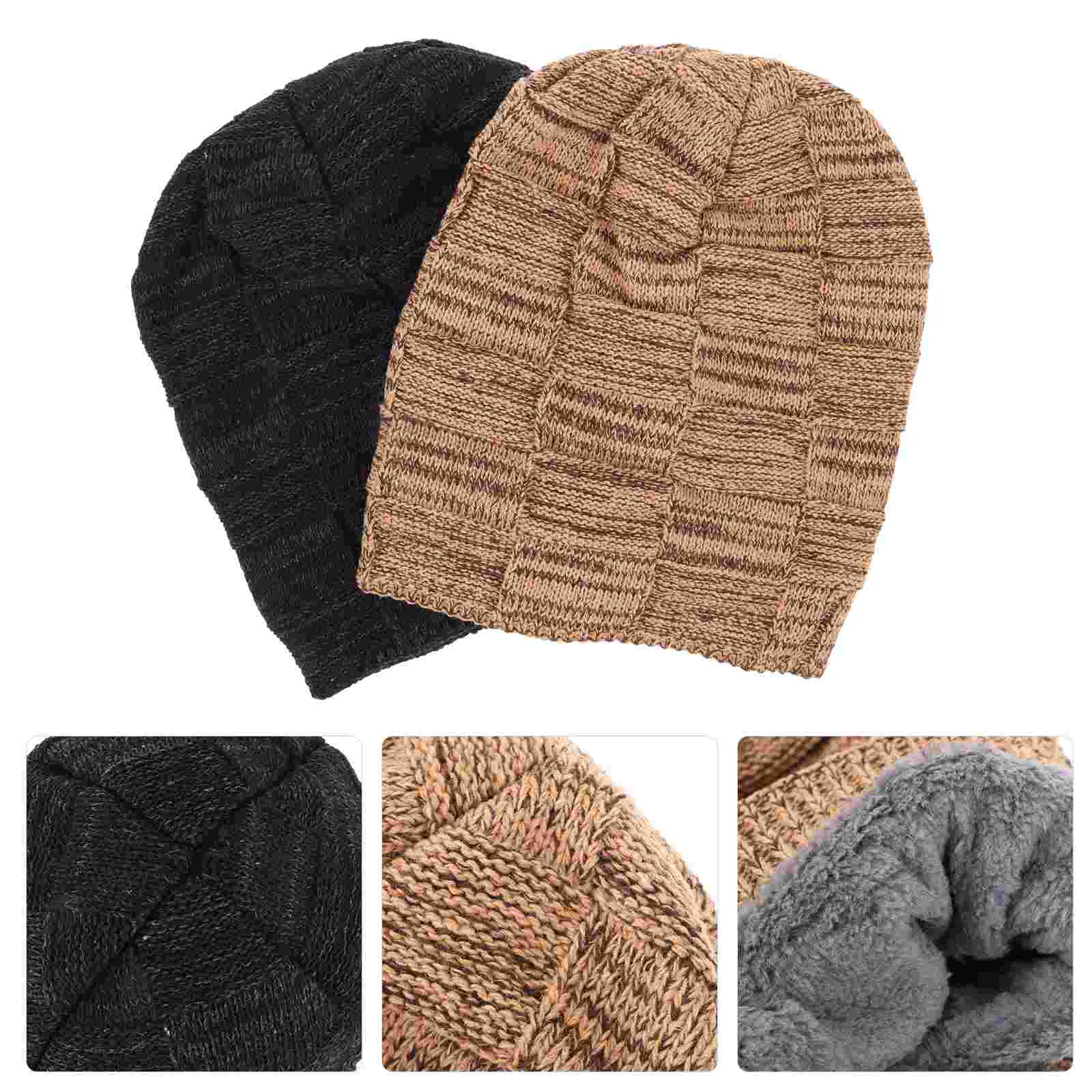 

Winter Warm Hats Knitted Hat Men Knitting Hat Beanie Hat Windproof Hat for Outdoor
