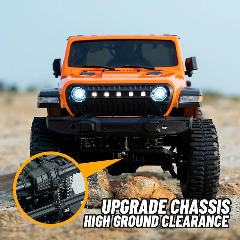 JJRC C8809 C8801 1:18 RC Cars 2.4G Remote Control LED Light Full Scale Wrangler Climbing Car Jeep Model Car Boys Children Toys 6