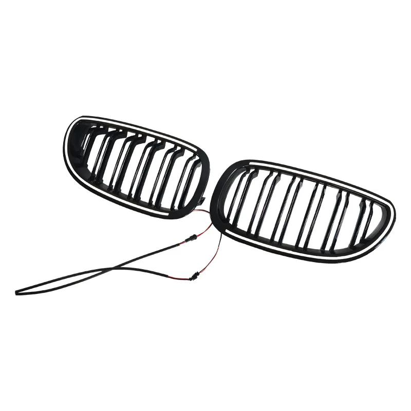 Front Hood Radiator Kidney Grille Bumper For BMW 5 Series E60 E61 2004-2009 Dual