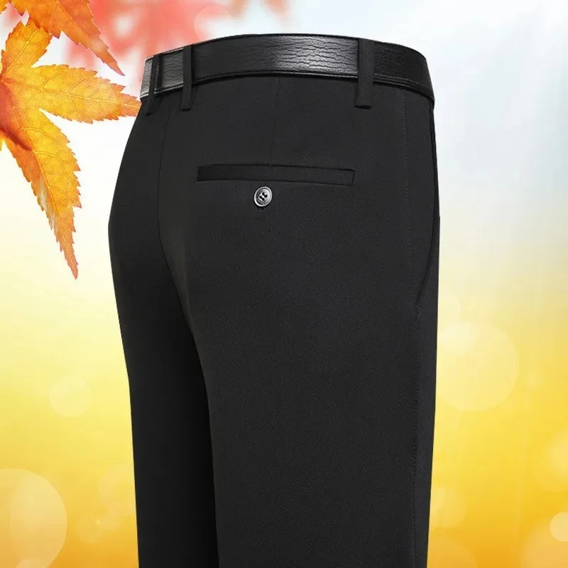 Autumn and Winter thick four-sided elastic black