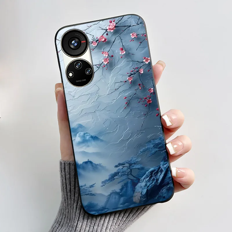 Cute Cartoon Soft Silicone Protective Phone Case - Black