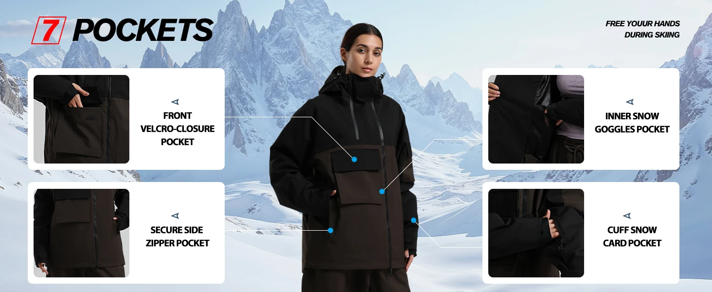 SKI JACKET POCKETS