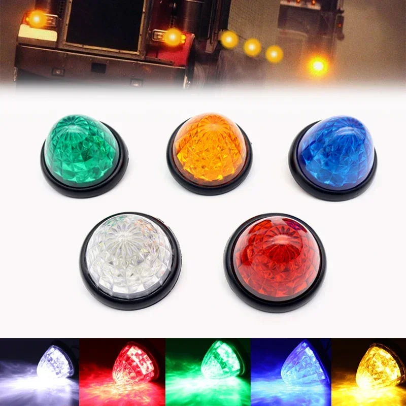 6x Waterproof 24V LED Side Marker Lights Indicator Turn Signal Clearance Rear Tail Parking Lamps Truck Trailer Lorry RV Caravan