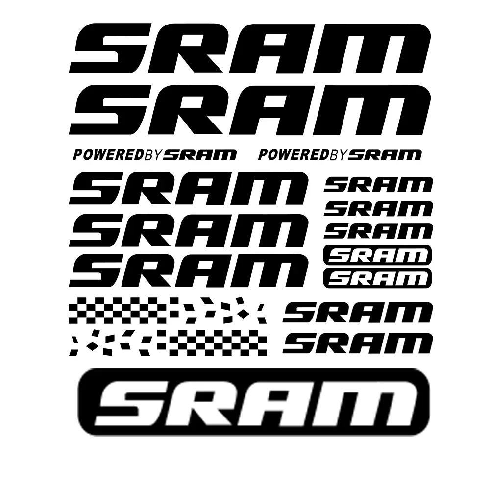 Car Stickers Compatible for SRAM Vinyl Decal Stickers Sheet Bike Frame Cycle Cycling Bicycle Mtb,35CM