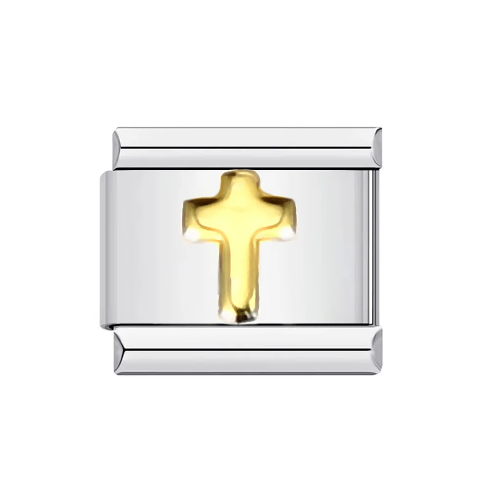 Gold Figure Charm for Italian Links Bracelet - Stainless Steel, 9mm