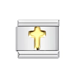 Gold Figure Charm for Italian Links Bracelet - Stainless Steel, 9mm (Black Gun Plated)