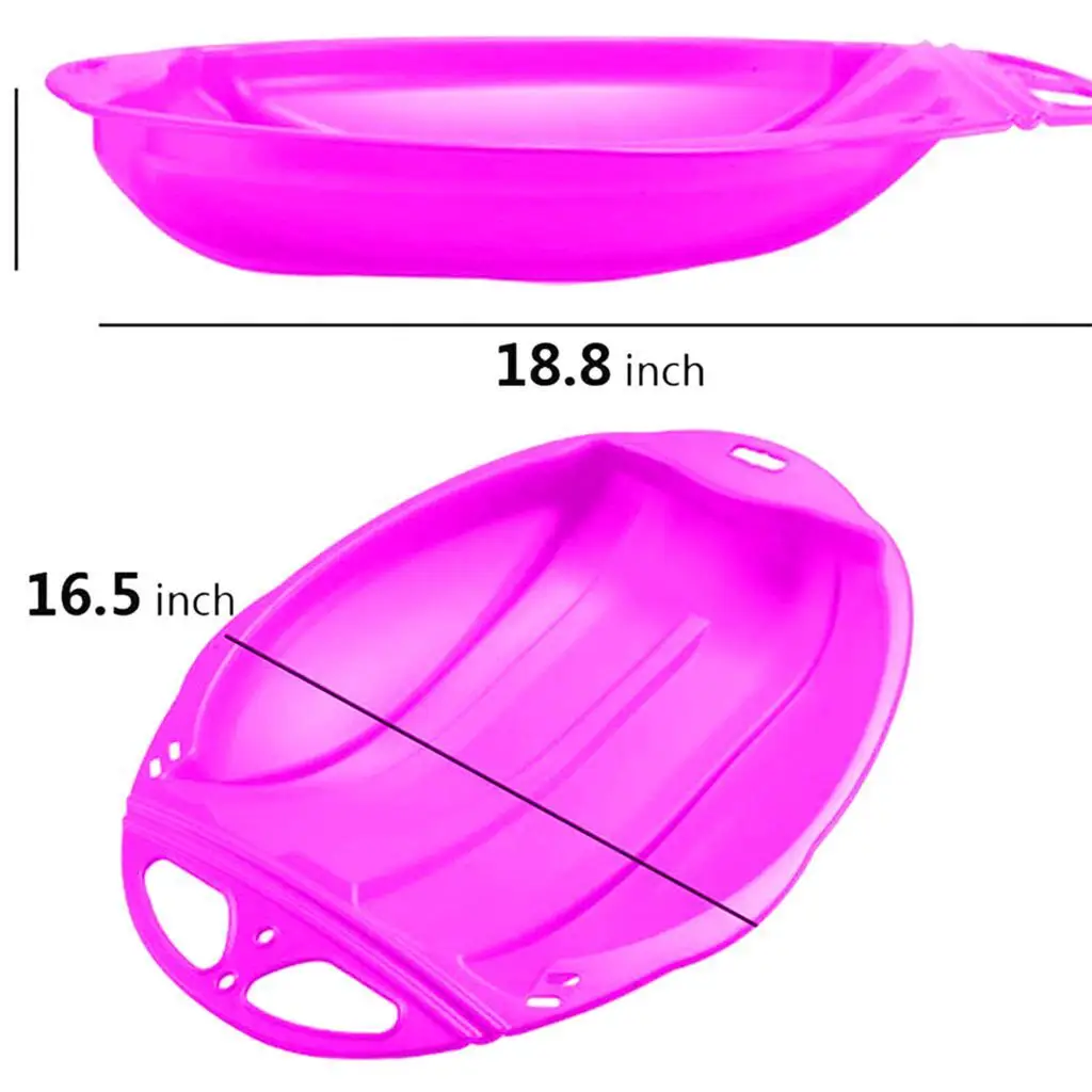 Non-slip Sledge Snow Slider Plastic High-performance Grass Sand Snow Ski Oversized Handle Thicker Sleigh Ski Board Board