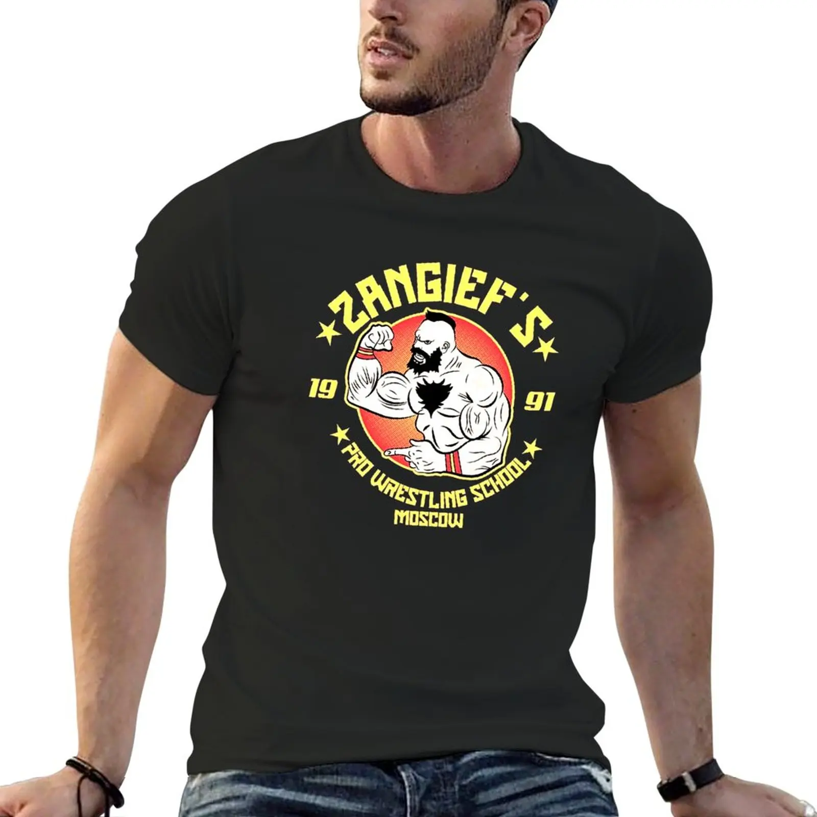La Nuova Maglietta Della Scuola Di Wrestling Di Zangief Supera Le Magliette Carine Vestiti Carini Camicie Da Allenamento Per Gli Uomini