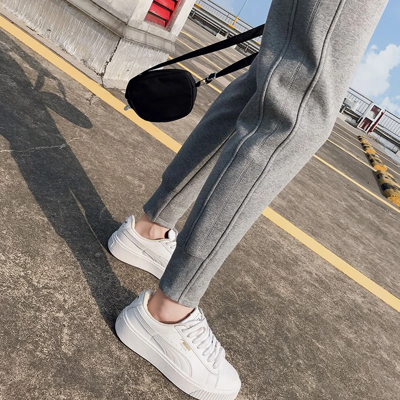 Pantalones de algodón para mujer ropa deportiva a la hasta el tobillo, de maternidad, chándal informal| | - AliExpress