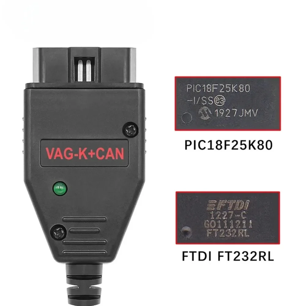 VAG K+CAN Commander 1.4 FT232RL K-라인 아우디 및 폭스바겐용 고장 진단 인터페이스 COM K-라인 케이블 OBD2 자동차 스캐너