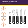 Adaptive Utensil Non-Weighted, Non-Slip Handles For Hand Tremors, Arthritis, Parkinson's Or Elderly Use 5Pack 4