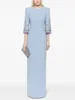 HIGH STREET Newest Fashion 2026 S/S Designer Vestido Women's Half Sleeve Stunning Beaded  Long Maxi Dress 1