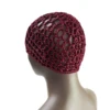 4PCS Candy Color Women Mesh Hair Net Cap Handmade Crochet Cap Kufi Caps Snood Night Sleep Cover Turban Hat Hair Accessories 6
