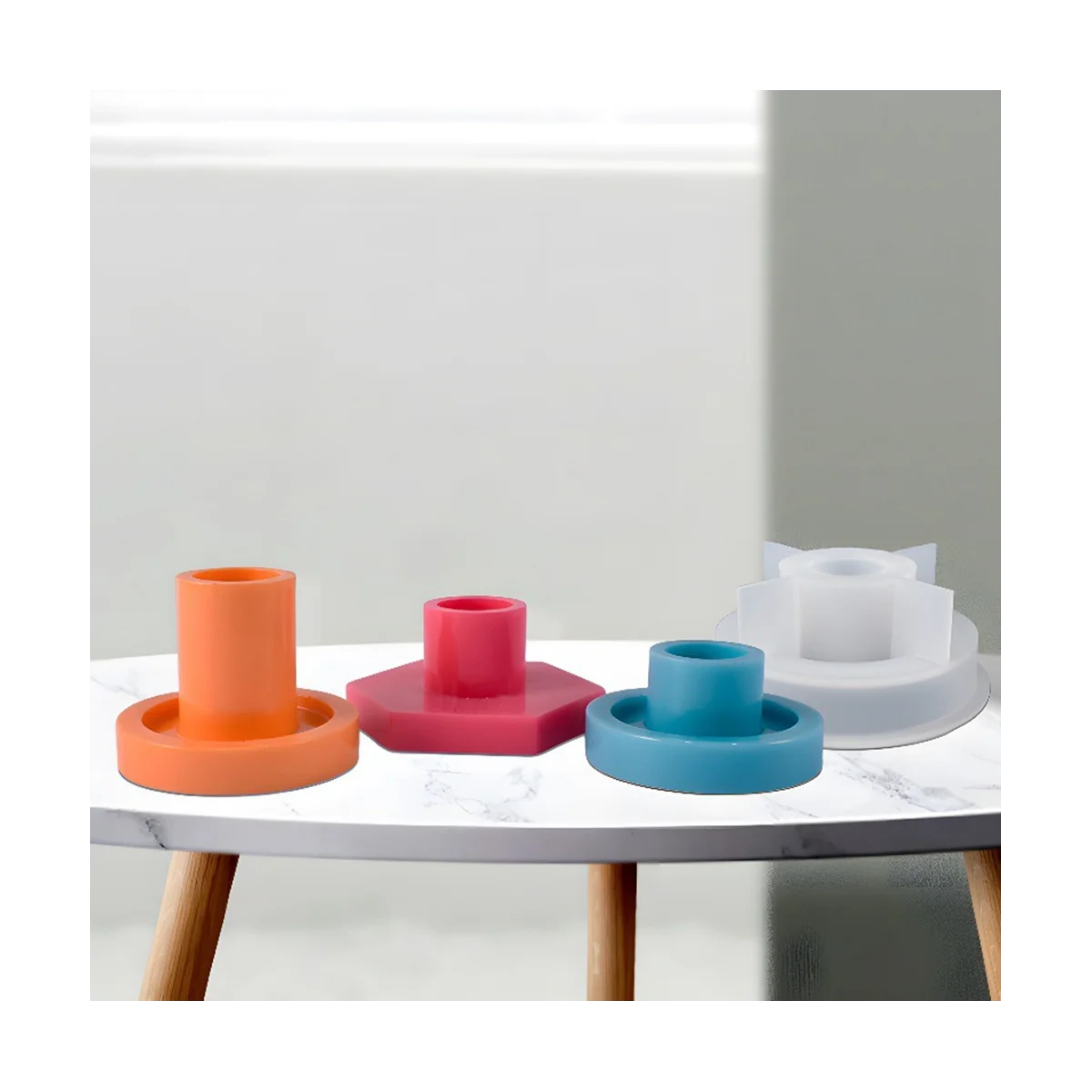 

5 шт., силиконовый держатель для свечей, литой держатель для свечей, силиконовая форма для подсвечника, силиконовые формы «сделай сам» для свечей