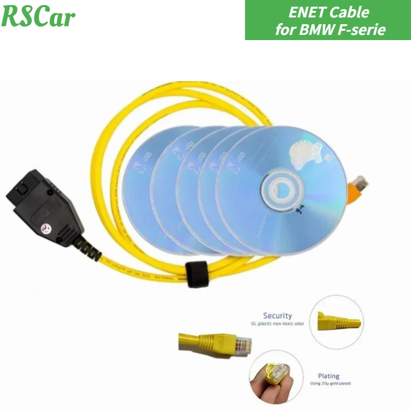 

Newest High Quality ENET Cable for BMW F-series ICOM OBD2 Coding Diagnostic Cable Ethernet To Data OBDII Coding Hidden Data Tool